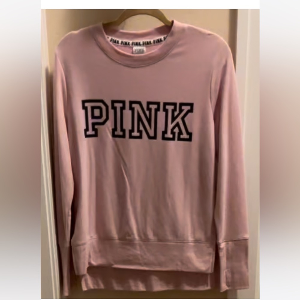 #1  Victoria Secret PINK brand Long Sleeve loungewear top Size:M Color:Pink